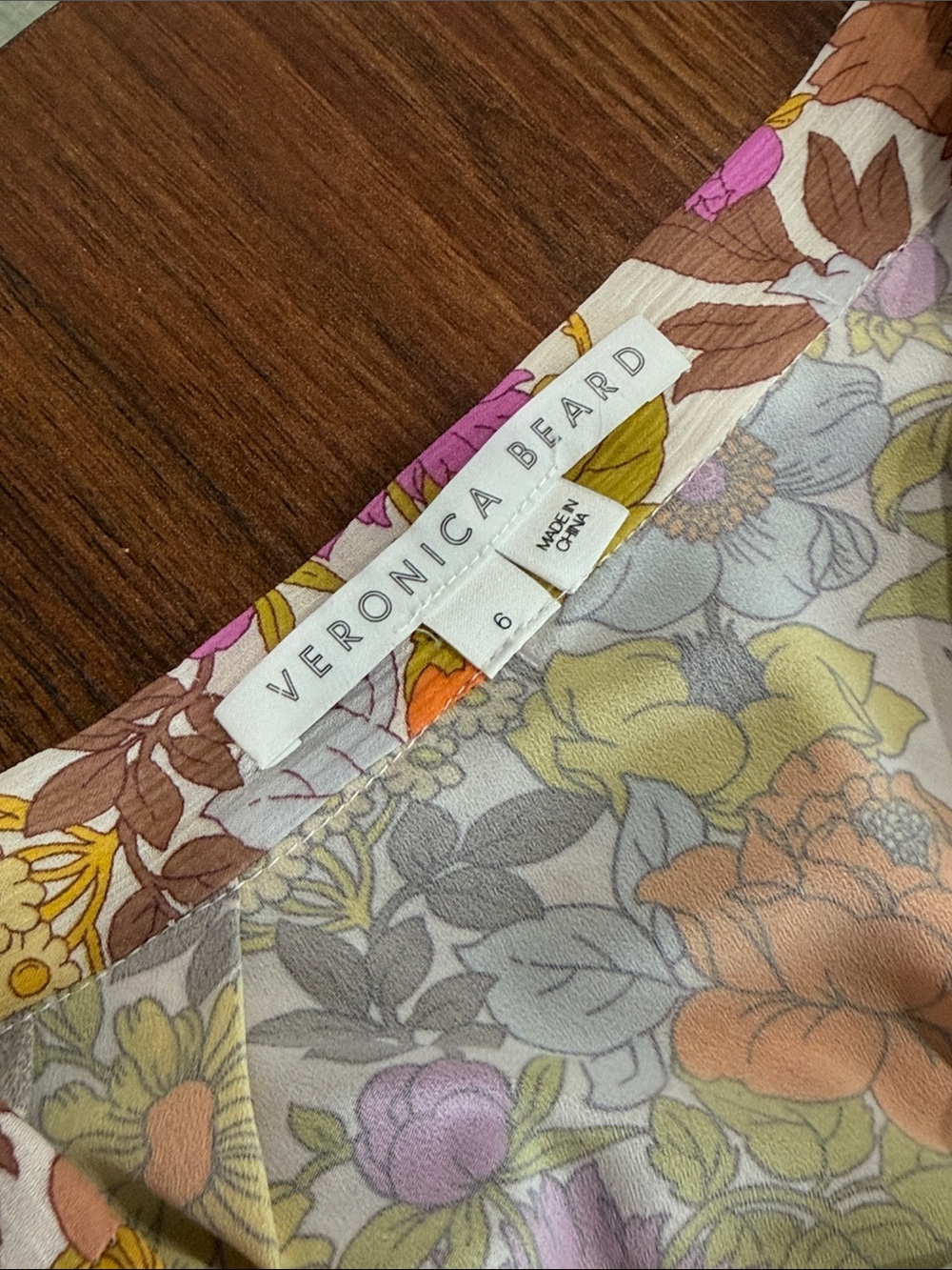 Veronica Beard 100% Silk Floral Ruffle Maxi Skirt - Orange, Pink & Yellow Size 6 - Picture 8 of 10